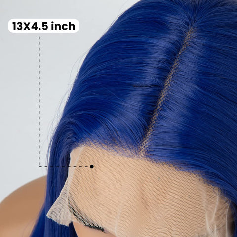 Blue Straight 13x4 Lace Front Wig