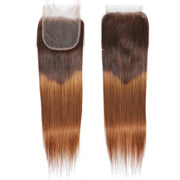 Straight Ombre Closure 100% Human Hair