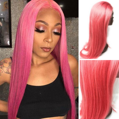Lace Frontal Wig Hot Pink