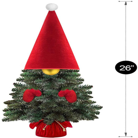 Mini Christmas Tree - Prelit Small Gnomes Xmas Decorations