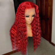 Red Deep Wave wig