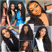4*4 Lace Closure Wig Water Wave Transparent Lace Human Hair