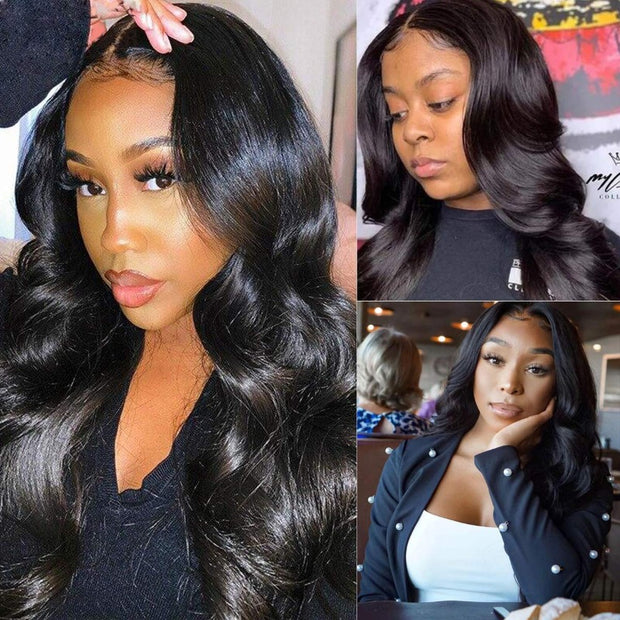 5x5HD Lace Wig Body Wave lace Closure wig 100 Human Virgin Remy Mink Hair