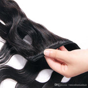 Raw Hair Weave Natural Black Body Wave Human Hair Extensions