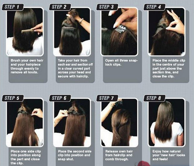 Clip In HIGH QUALITY RAW Hair Extensions 100 Human Hair