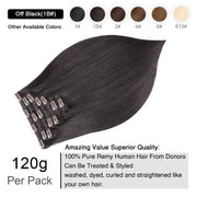 Clip In Straight 100 Human Hair Raw Quality Hair Natural Black