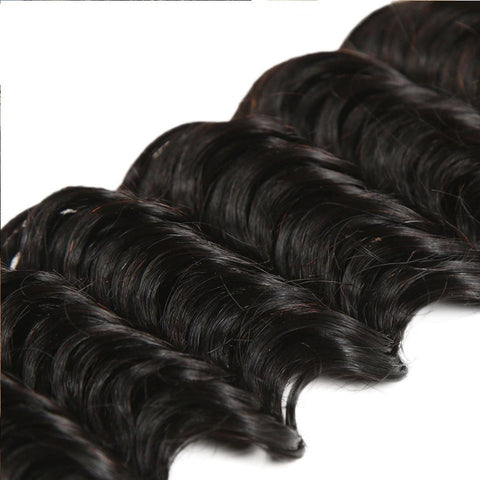 100% UNPROCESSED Virgin Hair Bundles Natural Deep Wave 