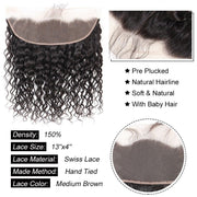 13x4 Lace Frontal Jerry Curly Unprocessed 100% Human Hair