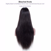 Ustar Lace Frontal Wig 150% Density Straight Natural Black Hair