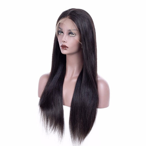 Ustar Lace Frontal Wig 150% Density Straight Natural Black Hair