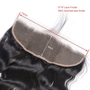 Ustar 7A Natural Black Virgin Body Wave  Hair 2 Bundles with  Frontal