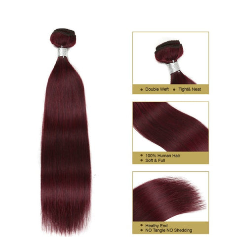 Ustar #99J  Burgundy  Straight 100% Human Hair