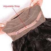 Ustar 7A Natural Black Virgin Body Wave Hair 3 Bundles with 360 Frontal