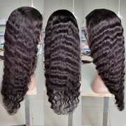 Loose Wave Wig Human Natural Black Virgin Hair With 3 Extra Free Color Headbands