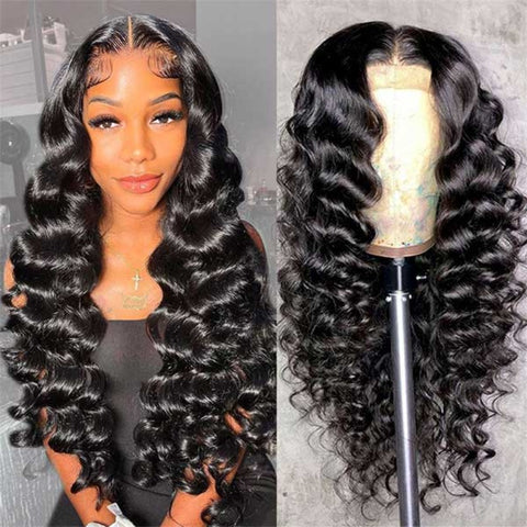 5x5HD lace Wig Deep Wave Lace Closure Wig 100 Human virgin Remy Mink Hair