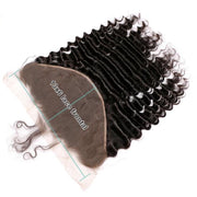 Ustar 7A Natural Black  Virgin Deep Wave Hair 3 Bundles with 360  Frontal