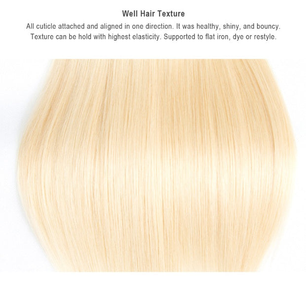 Mink Hair Russian Blonde #613 Straight Virgin Remy Human Hair