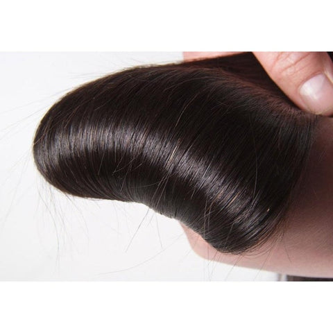 Natural Black 12A Raw Hair Weave Silky Straight Human Hair Extensions