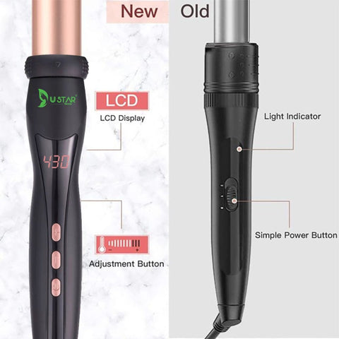 Curling Iron Wand 3 Barrel With LED Temperature Adjustment