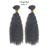 Ustar Hot Selling 18 Deep Wave Box Bulk Braiding Hair, Synthetic