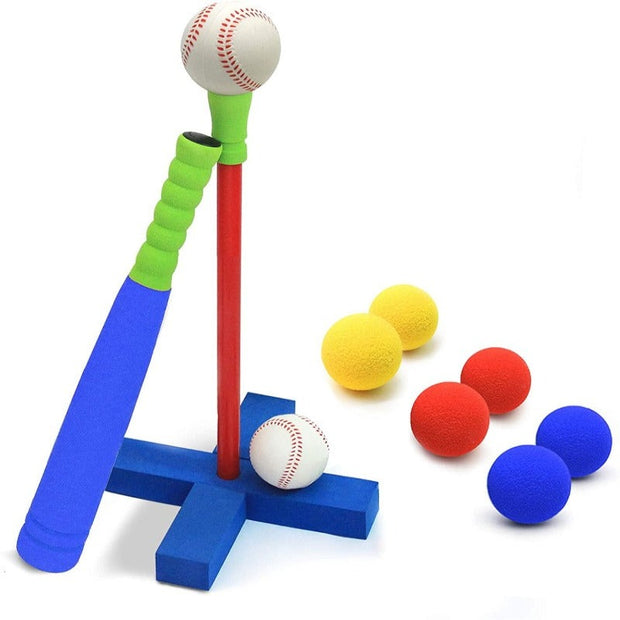 CeleMoon 16.5 Inch Foam T Ball Kids Baseball Softball Bat Set Batting Tee, Blue