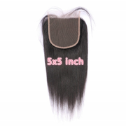 Straight 5X5 HD Natural Black Closure High Quality Human Hair